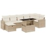 Set de sofás de jardín y cojines 8 piezas ratán sintético beige en Conjuntos de jardín | Comprar online en Foru.es