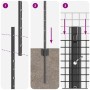 Cerca de Alambre Soldado con 22 Postes U Gris 1.2x25 m Acero de , Postes de cerca - Ref: Foro24-3336601, Precio: 117,83 €, De...