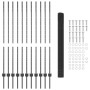 Valla de Alambre Soldado con 22 postes en Gris 1.4x25 m Acero de , Postes de cerca - Ref: Foro24-3336608, Precio: 128,36 €, D...