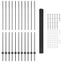 Valla de Alambre Soldado con 22 postes U Gris 1.6x25 m Acero de , Postes de cerca - Ref: Foro24-3336614, Precio: 154,47 €, De...