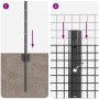 Cerca de Alambre Soldado con 22 Poste U Gris 0.4x50 m Acero de , Postes de cerca - Ref: Foro24-3336616, Precio: 102,56 €, Des...
