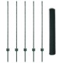 Postes de Cerca 5 pcs U-Channel Verde 120 cm Acero, Cerca Hexagonal Verde 1.2x10 m Acero de , Postes de cerca - Ref: Foro24-3...
