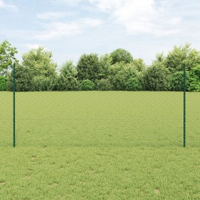 Postes de Valla 5 pcs U-Channel Verde 120 cm Acero, Valla Hexagonal Verde 1.2x10 m Acero de , Postes de cerca - Ref: Foro24-3...