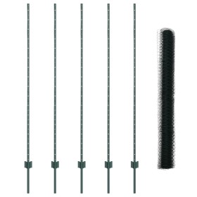 Postes de Cerca 5 pcs U-Channel Verde 150 cm Acero, Cerca Hexagonal Verde 1.5x10 m Acero de , Postes de cerca - Ref: Foro24-3...