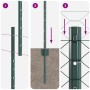 Set de Valla de Jardín Hexagonal Set de 2 Verde Metal 25 x 1 m de , Postes de cerca - Ref: Foro24-3336719, Precio: 80,67 €, D...