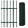 Postes de Valla 11 pcs U-Channel Verde 40 cm Acero, Valla Hexagonal Verde 0.4x50 m Acero de , Postes de cerca - Ref: Foro24-3...