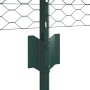 Postes de Valla 11 pcs U-Channel Verde 40 cm Acero, Valla Hexagonal Verde 0.4x50 m Acero de , Postes de cerca - Ref: Foro24-3...