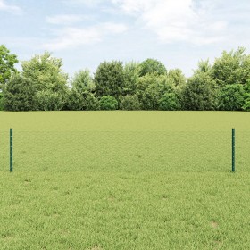 Postes de Cerca 11 pcs U-Channel Verde 40 cm Acero, Cerca Hexagonal Verde 0.4x50 m Acero de , Postes de cerca - Ref: Foro24-3...