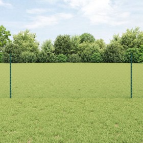 Postes de Valla 11 pcs U-Channel Verde 80 cm Acero, Valla Hexagonal Verde 0.8x50 m Acero de , Postes de cerca - Ref: Foro24-3...