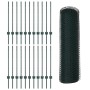 Postes de Valla 11 pcs U-Channel Verde 80 cm Acero, Valla Hexagonal Verde 0.8x50 m Acero de , Postes de cerca - Ref: Foro24-3...