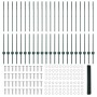 Postes de Cerca 11 pcs Canal U Verde 120 cm Acero, Cerca Hexagonal Verde 1.2x50 m Acero de , Postes de cerca - Ref: Foro24-33...