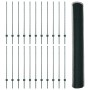 Postes de Cerca 11 pcs Canal U Verde 120 cm Acero, Cerca Hexagonal Verde 1.2x50 m Acero de , Postes de cerca - Ref: Foro24-33...