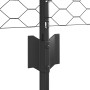 Postes para Vallas 11 pcs U-Channel Gris 60 cm Acero, Valla Hexagonal Gris 0.6x25 m Acero de , Postes de cerca - Ref: Foro24-...