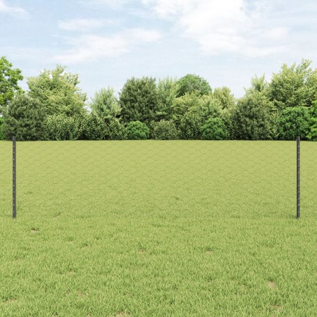 Postes de Valla 11 pcs U-Channel Gris 60 cm Acero, Valla Hexagonal Gris 0.6x25 m Acero de , Postes de cerca - Ref: Foro24-333...