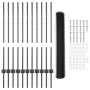 Conjunto de Cerca de Jardín de Acero Galvanizado Set de 2 Gris de , Postes de cerca - Ref: Foro24-3336858, Precio: 80,47 €, D...