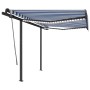 Toldo manual retráctil con LED azul y blanco 3,5x2,5 m de vidaXL, Toldos - Ref: Foro24-3070121, Precio: 501,15 €, Descuento: %