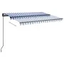 Toldo manual retráctil con LED azul y blanco 3,5x2,5 m de vidaXL, Toldos - Ref: Foro24-3070121, Precio: 519,14 €, Descuento: %