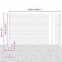 Set de Cerca de Jardín Set de 2 Gris Metal Grande Resistente de , Postes de cerca - Ref: Foro24-3336864, Precio: 93,71 €, Des...