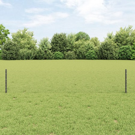 Postes de Valla 11 pcs U-Channel Gris 40 cm Acero, Valla Hexagonal Gris 0.4x50 m Acero de , Postes de cerca - Ref: Foro24-333...