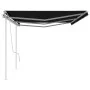 Toldo retráctil manual con postes gris antracita 6x3 m de vidaXL, Toldos - Ref: Foro24-3069999, Precio: 658,17 €, Descuento: %