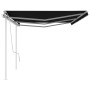 Toldo retráctil manual con postes gris antracita 6x3 m de vidaXL, Toldos - Ref: Foro24-3069999, Precio: 696,29 €, Descuento: %