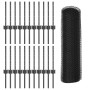 Postes de Valla 11 pcs U-Channel Gris 40 cm Acero, Valla Hexagonal Gris 0.4x50 m Acero de , Postes de cerca - Ref: Foro24-333...