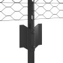 Postes de Valla 11 pcs U-Channel Gris 40 cm Acero, Valla Hexagonal Gris 0.4x50 m Acero de , Postes de cerca - Ref: Foro24-333...