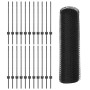 Postes de Cerca 11 pcs U-Channel Gris 80 cm Acero, Cerca Hexagonal Gris 0.8x50 m Acero de , Postes de cerca - Ref: Foro24-333...