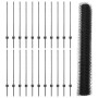 Poste de Cerca 22 pcs U-Channel Gris 100 cm Acero, Cerca Hexagonal Gris 1x50 m Acero de , Postes de cerca - Ref: Foro24-33368...