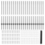 Poste de Cerca 22 pcs U-Channel Gris 100 cm Acero, Cerca Hexagonal Gris 1x50 m Acero de , Postes de cerca - Ref: Foro24-33368...
