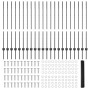 Postes de Cerca 22 pcs U-Channel Gris 120 cm Acero, Cerca Hexagonal Gris 1.2x50 m Acero de , Postes de cerca - Ref: Foro24-33...