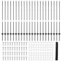Posts para Cerca 22 pcs U-Channel Gris 120 cm Acero, Cerca Hexagonal Gris 1.2x50 m Acero de , Postes de cerca - Ref: Foro24-3...