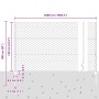 Posts para Cerca 22 pcs U-Channel Gris 120 cm Acero, Cerca Hexagonal Gris 1.2x50 m Acero de , Postes de cerca - Ref: Foro24-3...