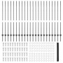Posts de Cerca 22 pcs U-Channel Gris 140 cm Acero, Cerca Hexagonal Gris 1.4x50 m Acero de , Postes de cerca - Ref: Foro24-333...