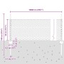 Postes de Valla 11 pcs U-Channel Gris 60 cm Acero, Valla Hexagonal Gris 0.5x100 m Acero de , Postes de cerca - Ref: Foro24-33...