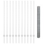 Postes de Cerca 22 pcs U-Canal 140 cm de Acero Galvanizado, Cerca Hexagonal 1.4x25 m de Acero Galvanizado de , Postes de cerc...