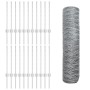 Postes de Cerca 11 pcs U-Channel 60 cm Acero Galvanizado, Cerca Hexagonal 0,5x50 m Acero Galvanizado de , Postes de cerca - R...