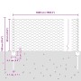 Postes de cerca 11 pcs U-Channel 60 cm de acero galvanizado, Cerca hexagonal 0,6x50 m de acero galvanizado de , Postes de cer...