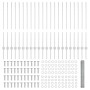 Postes de Cerca 22 pcs U-Channel 100 cm Acero Galvanizado, Cerca Hexagonal 1x50 m Acero Galvanizado de , Postes de cerca - Re...