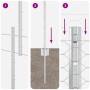 Postes de Valla 22 pcs U-Channel 150 cm Acero Galvanizado, Valla Hexagonal 1.5x50 m Acero Galvanizado de , Postes de cerca - ...