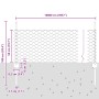 Postes de Cerca 11 pcs U-Channel 60 cm de Acero Galvanizado, Cerca Hexagonal 0.5x100 m de Acero Galvanizado de , Postes de ce...