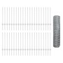 Postes de Valla 11 pcs U-Channel 80 cm Acero Galvanizado, Valla Hexagonal 0.8x100 m Acero Galvanizado de , Postes de cerca - ...