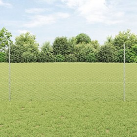 Postes de Cerca 22 pcs U-Channel 120 cm Acero Galvanizado, Cerca Hexagonal 1.2x100 m Acero Galvanizado de , Postes de cerca -...