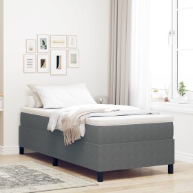 Cama con somier Gris Claro 100x200 cm Tela de pana de , Camas y somieres - Ref: Foro24-3337392, Precio: 101,56 €, Descuento: %