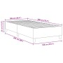 Cama con somier Gris Claro 100x200 cm Tela de pana de , Camas y somieres - Ref: Foro24-3337392, Precio: 101,56 €, Descuento: %