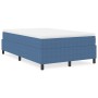 Cama Box Spring Azul Doble Pequeña Tela de Pana de , Camas y somieres - Ref: Foro24-3337400, Precio: 121,21 €, Descuento: %