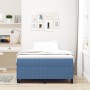 Cama Box Spring Azul Doble Pequeña Tela de Pana de , Camas y somieres - Ref: Foro24-3337400, Precio: 121,21 €, Descuento: %
