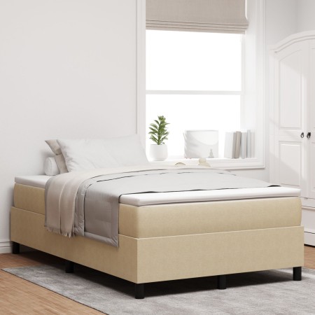 Cama Box Spring Verde Claro Gris Doble Pequeña de Tela de Corduroy de , Camas y somieres - Ref: Foro24-3337401, Precio: 121,2...