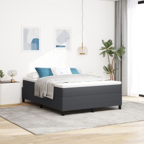Cama Box Spring Gris Oscuro 140x200 cm Tela de Acuerdo de , Camas y somieres - Ref: Foro24-3337413, Precio: 119,58 €, Descuen...