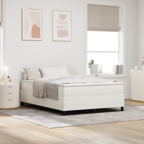 Cama con somier Crema 160x200 cm de tela de canalón de , Camas y somieres - Ref: Foro24-3337419, Precio: 137,21 €, Descuento: %